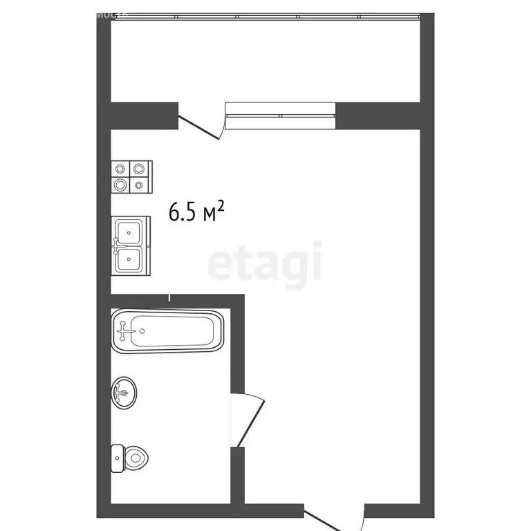 Квартира-студия: Ростов-на-Дону, улица Черевичкина, 91Ас1 (16.4 м) - Фото 1