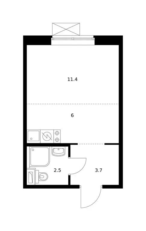 Квартира-студия: Ильинское-Усово, ЖК Ильинские Луга, к2.8 (23.6 м) - Фото 0