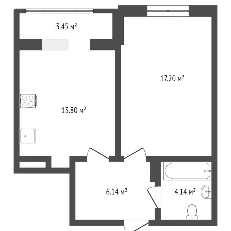 1-комнатная квартира: Севастополь, улица Челнокова, 17к1 (40 м) - Фото 0