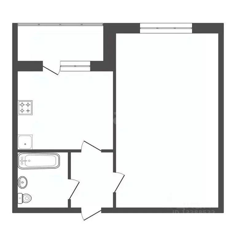 1-к кв. Красноярский край, Красноярск ул. Ломоносова, 100 (27.9 м) - Фото 2