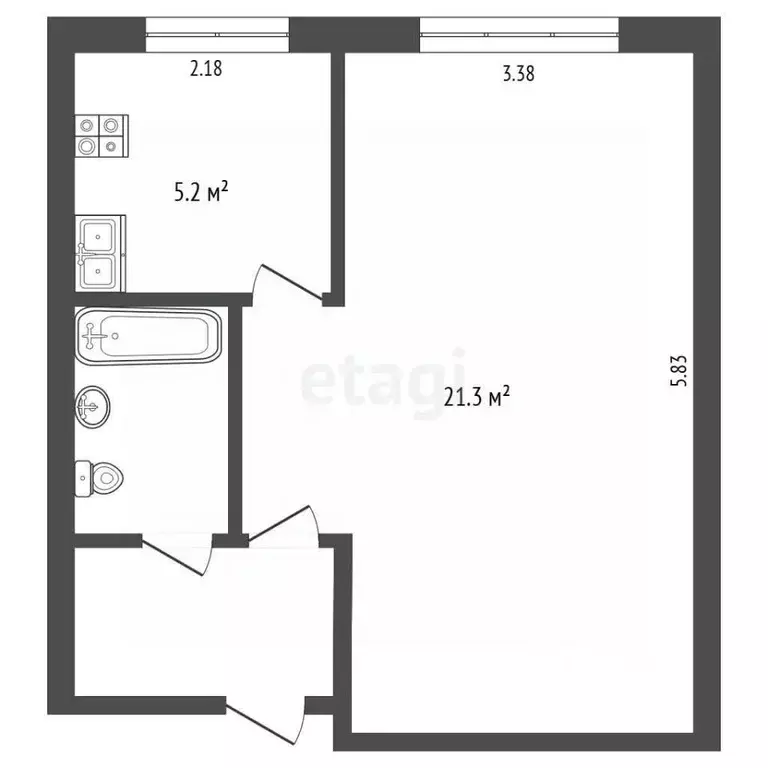 2-к кв. Москва Окская ул., 24/1К2 (31.6 м) - Фото 2