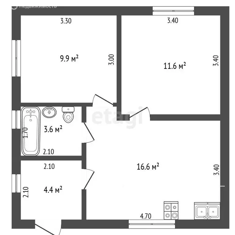 Дом в Тюмень, территория СОСН Тура, Рябиновая улица (46 м) - Фото 1
