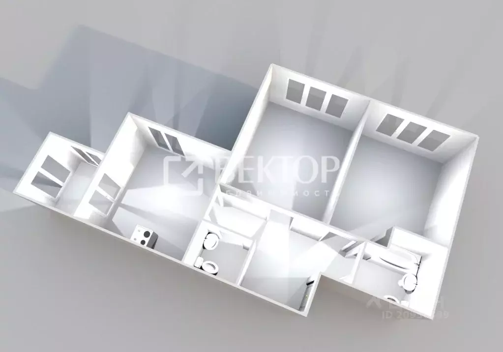 2-к кв. Костромская область, Кострома Калиновская ул., 66 (73.95 м) - Фото 1