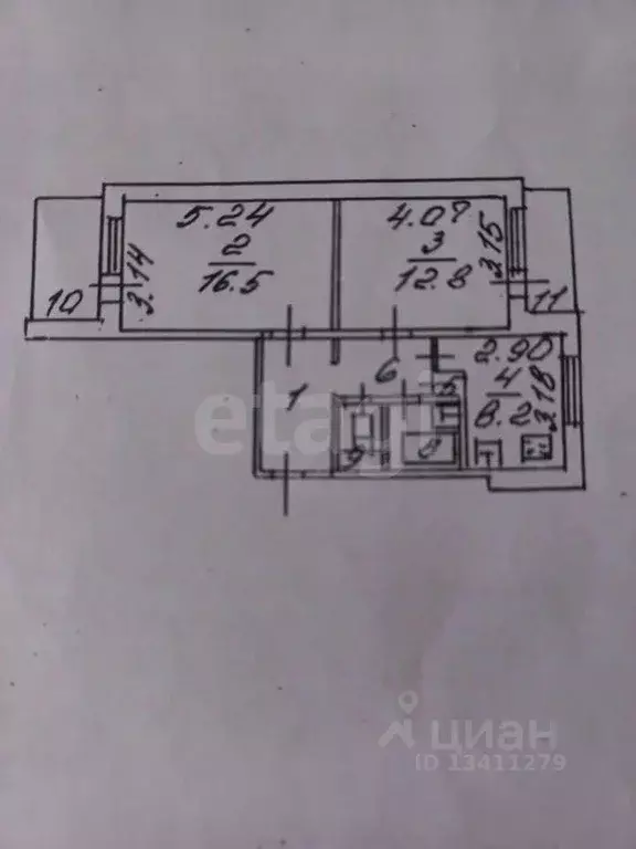 2-к кв. Белгородская область, Белгород ул. Щорса, 46 (50.5 м) - Фото 1