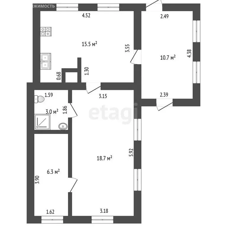 Дом в Мичуринск, Заречная улица (43.5 м) - Фото 0