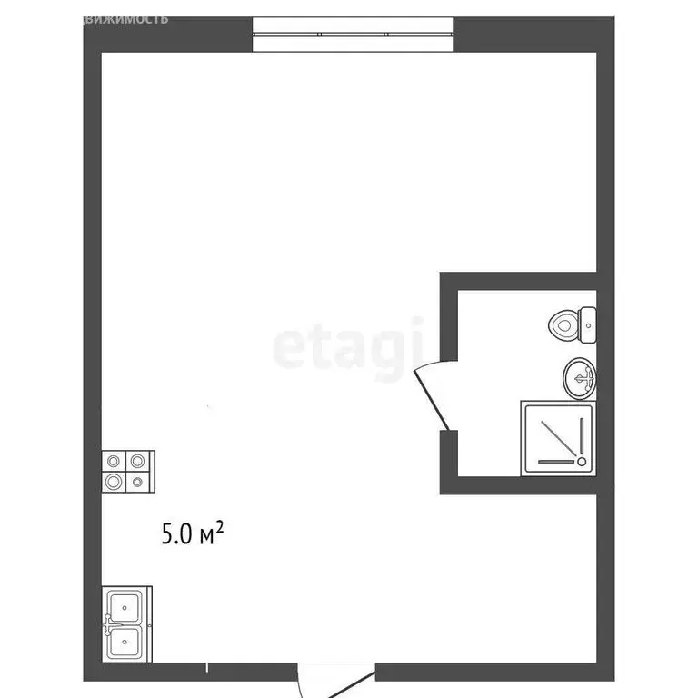 Квартира-студия: Оренбург, улица Конституции СССР, 24/1к2 (15 м) - Фото 1