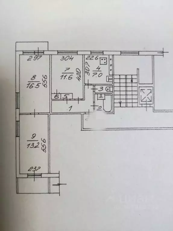 3-к кв. Новосибирская область, Новосибирск Московская ул., 163 (59.0 ... - Фото 0