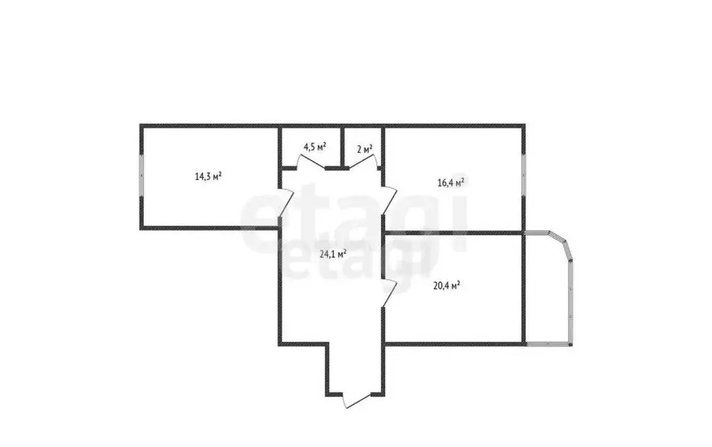 2-комнатная квартира: Каспийск, улица Ленина, 65 (85 м) - Фото 1