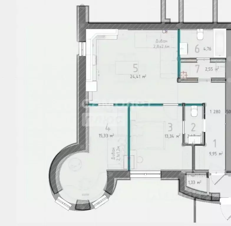 2-к кв. Самарская область, Ставропольский район, пос. Приморский ул. ... - Фото 2