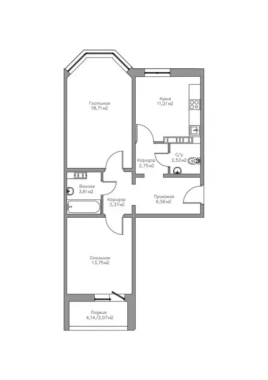 2-комнатная квартира: Оренбург, улица Фронтовиков, 8/3 (65 м) - Фото 0