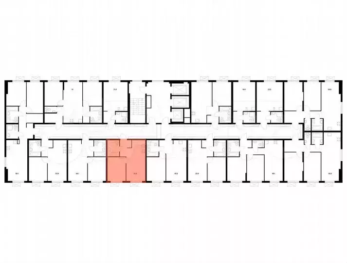 1-к. квартира, 33,9м, 22/25эт. - Фото 1