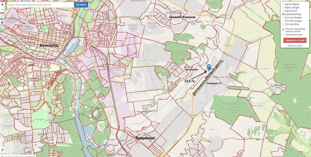 Головинское сельское поселение белгородского района карта