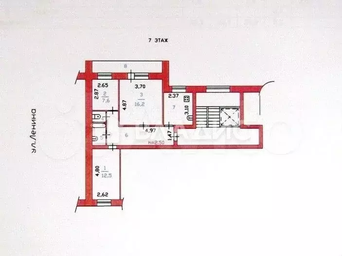 3-к. квартира, 64,2 м, 7/9 эт. - Фото 0