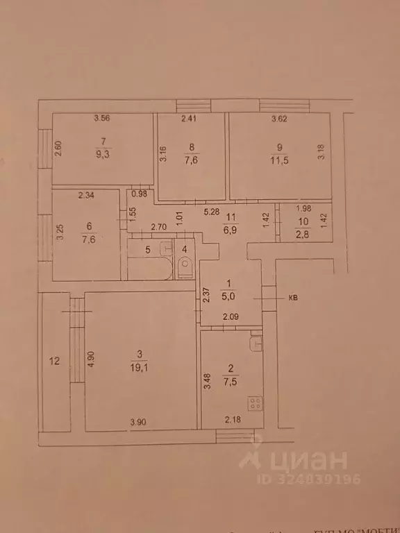 5-к кв. Московская область, Рузский муниципальный округ, Тучково пгт ... - Фото 1