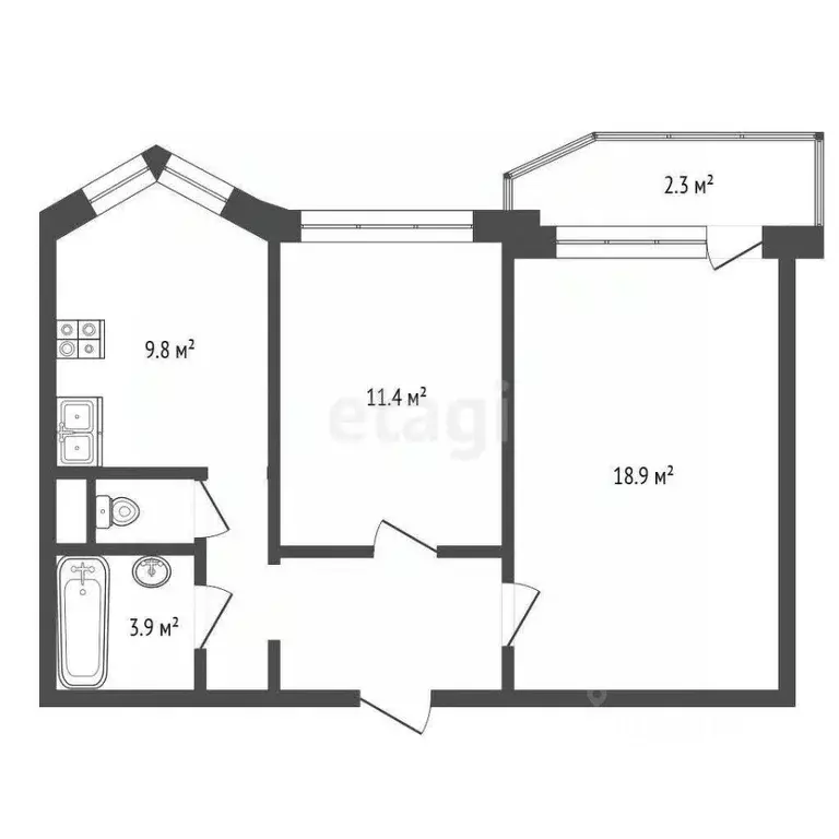 2-к кв. Московская область, Ленинский городской округ, Бутово пгт ... - Фото 2