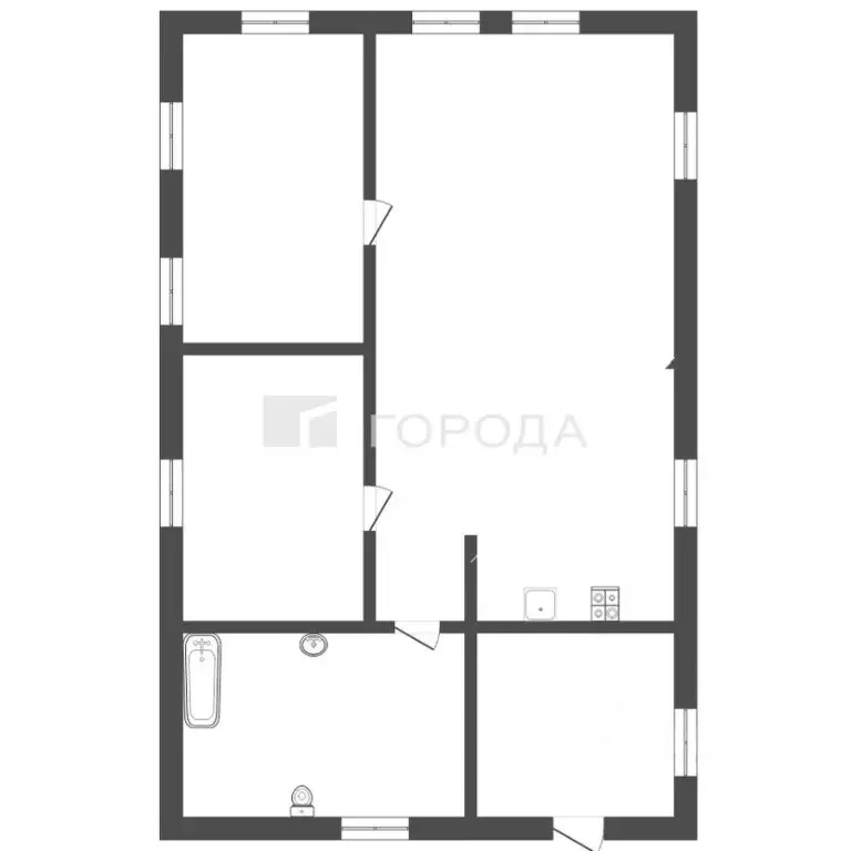 Дом в Кемеровская область, Новокузнецк ул. Николая Руднева, 53 (60 м) - Фото 2