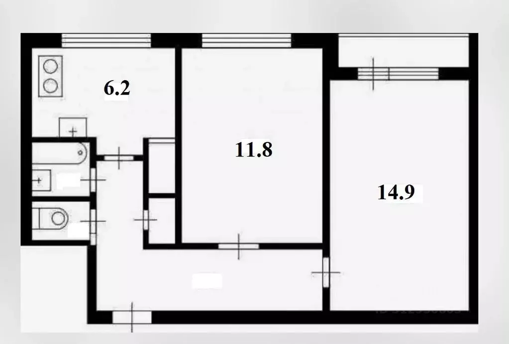 2-к кв. Санкт-Петербург Учительская ул., 6 (43.0 м) - Фото 0