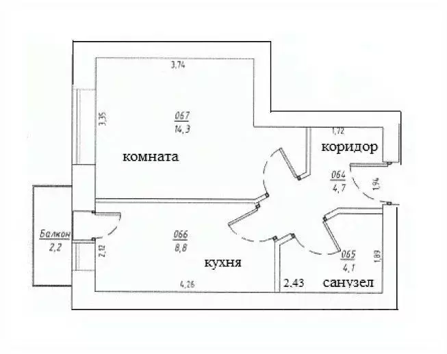 1-к кв. Тверская область, Зубцов Южный мкр, 7 (31.91 м) - Фото 0