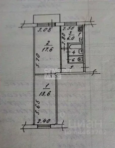2-к кв. Вологодская область, Вологда Советский просп., 116А (48.1 м) - Фото 2