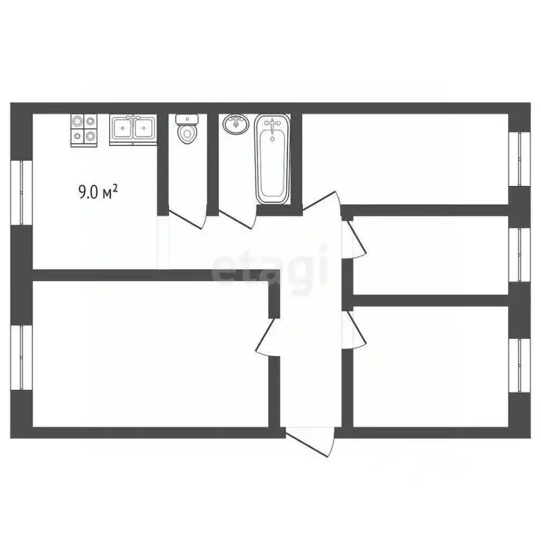 4-к кв. Ростовская область, Таганрог Транспортная ул., 1-2 (71.1 м) - Фото 2