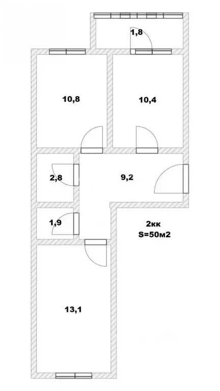 2-к кв. Калининградская область, Пионерский ул. Прибрежная, 21к4 (50.0 ... - Фото 2