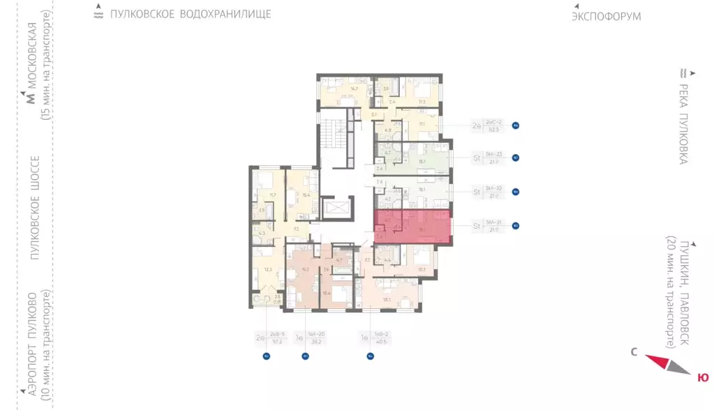 квартира-студия, 21.9 м - Фото 1