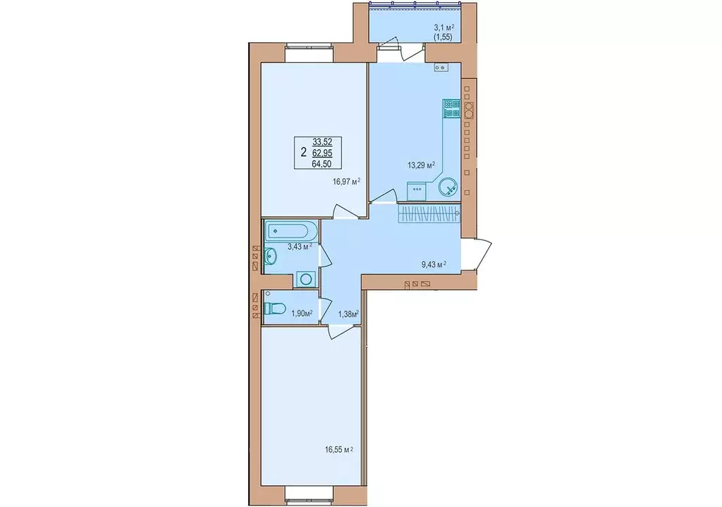 2-к кв. Костромская область, Кострома Якиманиха мкр, Энергия жилой ... - Фото 1