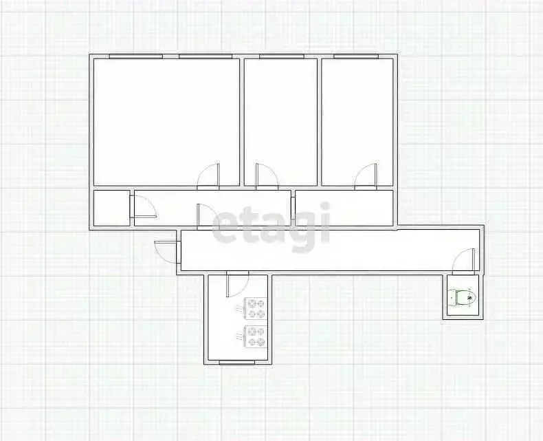5-к кв. Костромская область, Кострома ул. Чайковского, 6 (84.0 м) - Фото 2