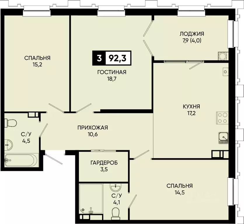 3-к кв. Ставропольский край, Кисловодск городской округ, пос. ... - Фото 1