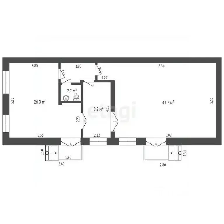 Торговая площадь в Мордовия, Саранск Энергетическая ул., 16 (84 м) - Фото 1