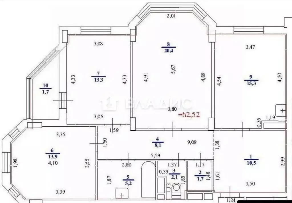 3-к кв. Нижегородская область, Нижний Новгород ул. Первоцветная, 6 ... - Фото 2