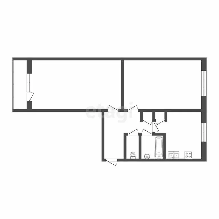 2-комнатная квартира: Саранск, улица Пушкина, 48 (47.2 м) - Фото 1