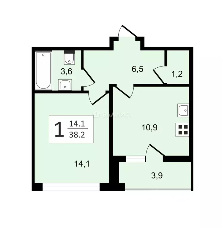 1-к кв. Москва Ленинградское ш., 228к1 (38.2 м) - Фото 1