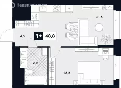 1-комнатная квартира: Москва, Лодочная улица, 27к2 (48.8 м) - Фото 0