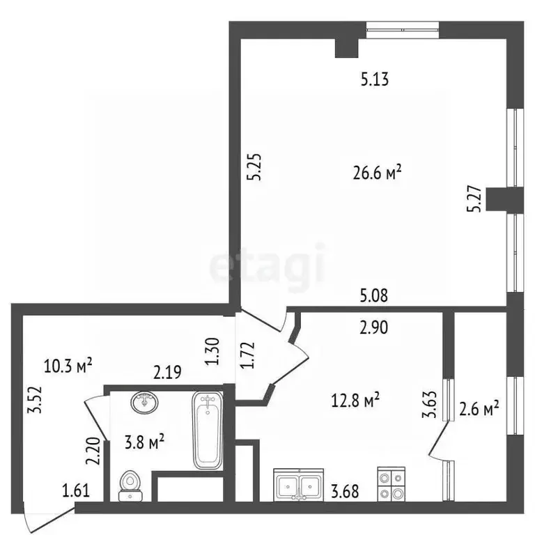 1-к кв. Санкт-Петербург Московский просп., 183-185Ак7Б (53.5 м) - Фото 2