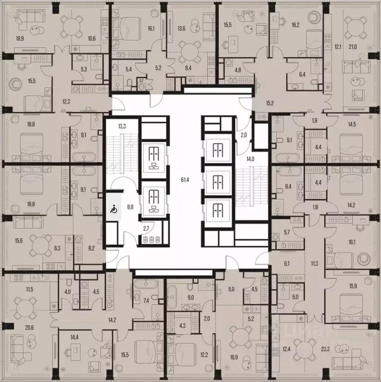 2-к кв. Москва Летниковская ул., 11к1 (58.0 м) - Фото 1