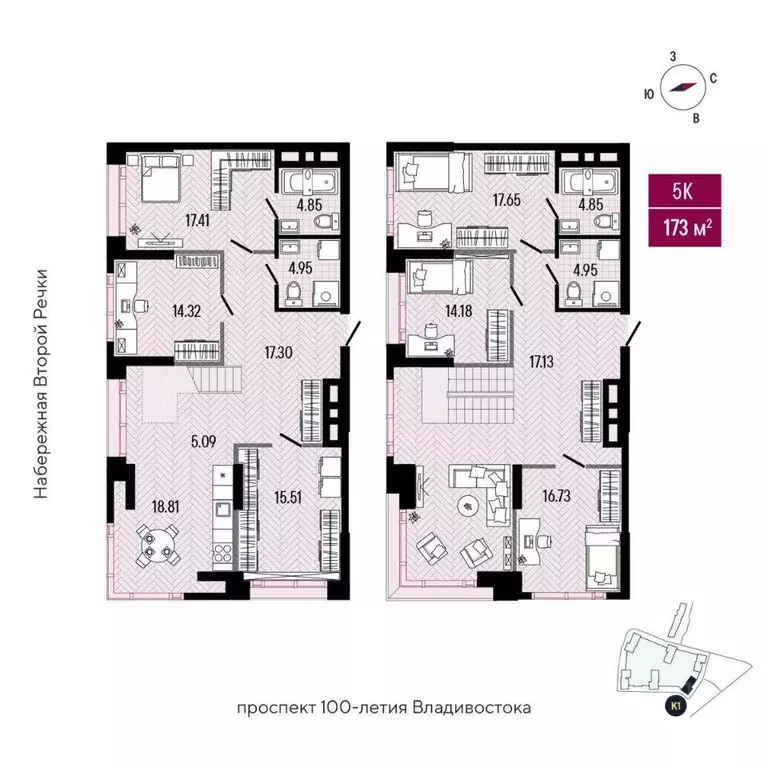 2-к кв. Приморский край, Владивосток просп. 100-летия Владивостока, ... - Фото 2