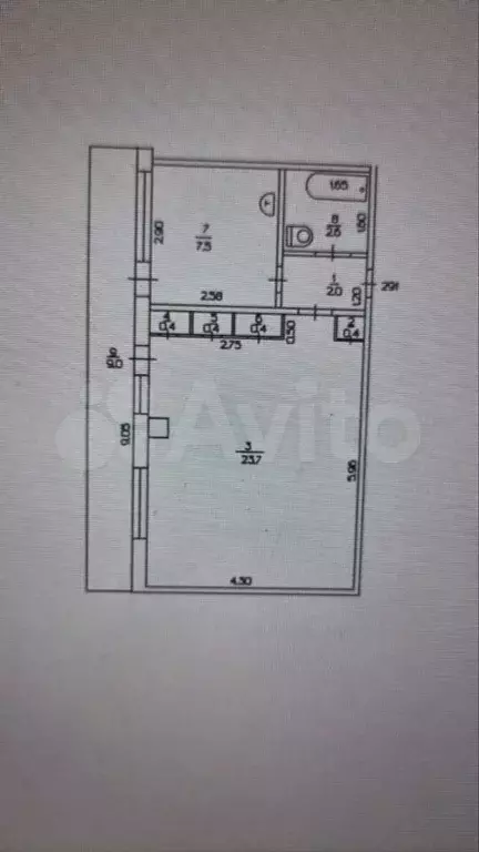 1-к. квартира, 46 м, 2/5 эт. - Фото 0