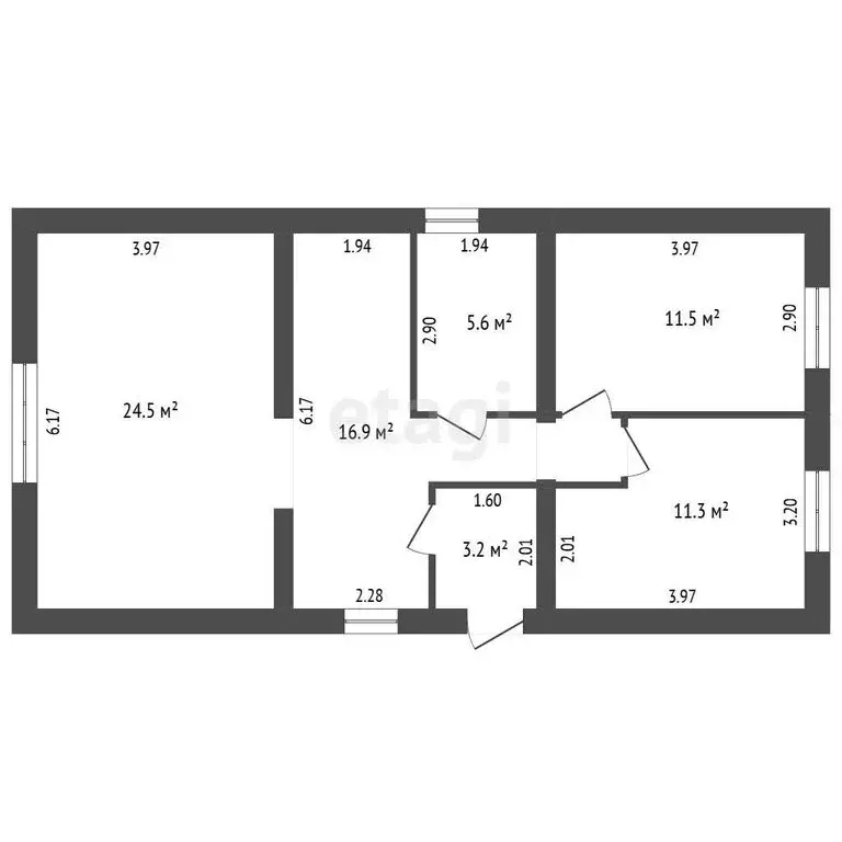 Дом в Тюмень, микрорайон Воронина, Знаменская улица (77.6 м) - Фото 1