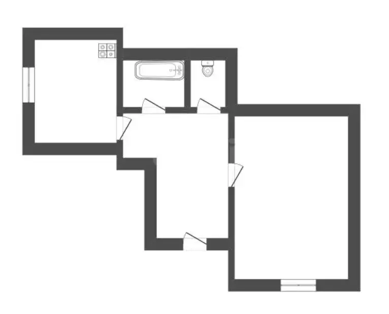 1-комнатная квартира: Поворино, улица Гагарина, 6 (42 м) - Фото 1