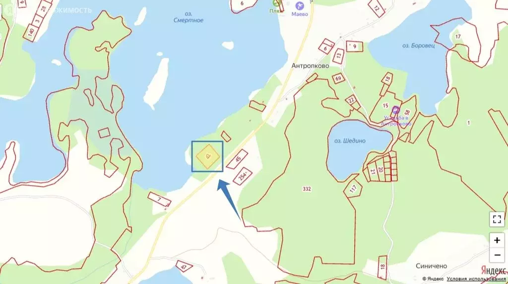 Участок в Новосокольнический район, Маевская волость, деревня ... - Фото 1