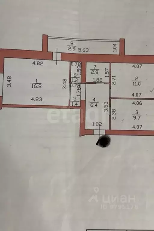 2-к кв. Татарстан, Казань ул. Чапаева, 33 (49.3 м) - Фото 2