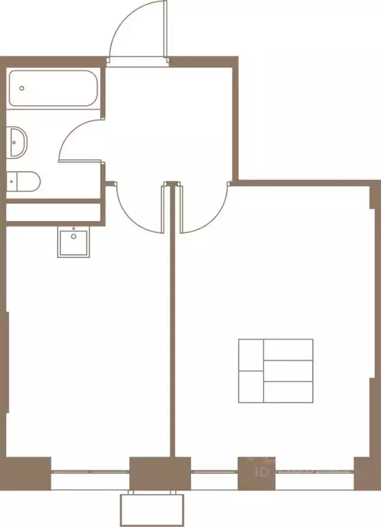 1-к кв. Московская область, Пушкино Фабрикант жилой комплекс, 1 (43.7 ... - Фото 1