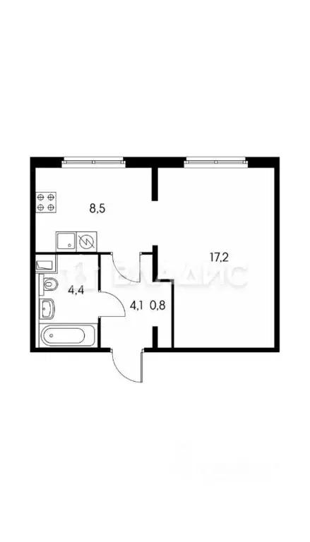 1-к кв. Московская область, Мытищи ул. Мира, 39 (34.0 м) - Фото 1