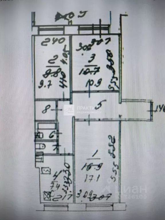 3-к кв. Московская область, Балашиха Спортивная ул., 6 (63.0 м) - Фото 2