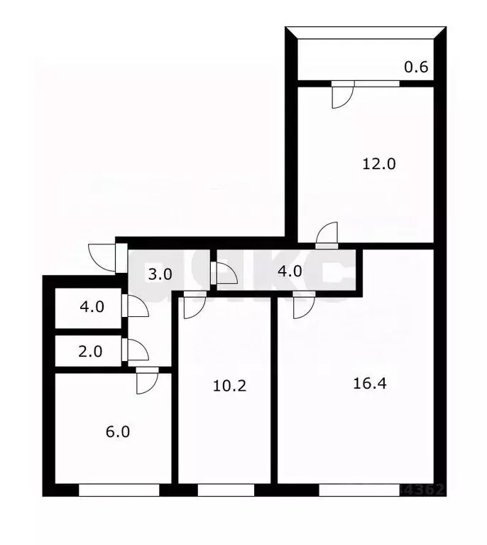 Комната Москва Загорьевский проезд, 9 (16.4 м) - Фото 1