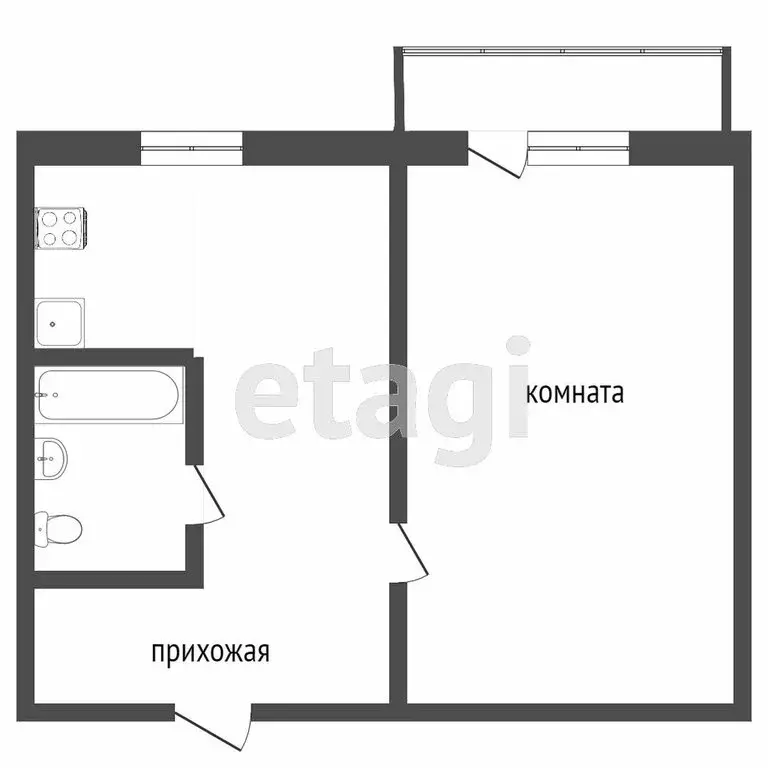 1-комнатная квартира: Ярославль, проспект Фрунзе, 83 (33 м) - Фото 0
