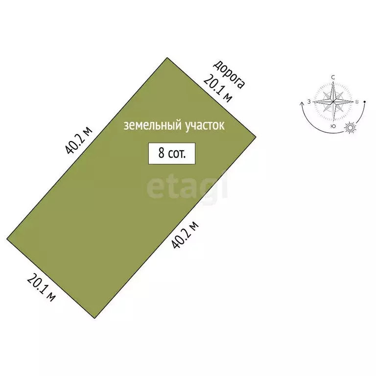 Участок в Угловое, Аграрная улица (8 м) - Фото 1