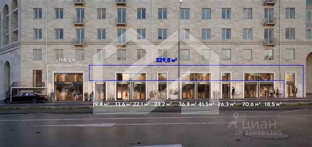 Торговая площадь в Москва Ленинский просп., 70/11 (26 м) - Фото 1