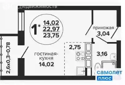 Квартира-студия: Сочи, микрорайон Больничный городок, Дагомысский ... - Фото 0